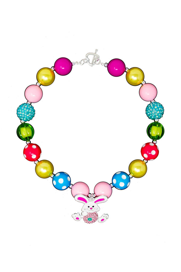 Easter Bunny Necklace - Sparkle in Pink