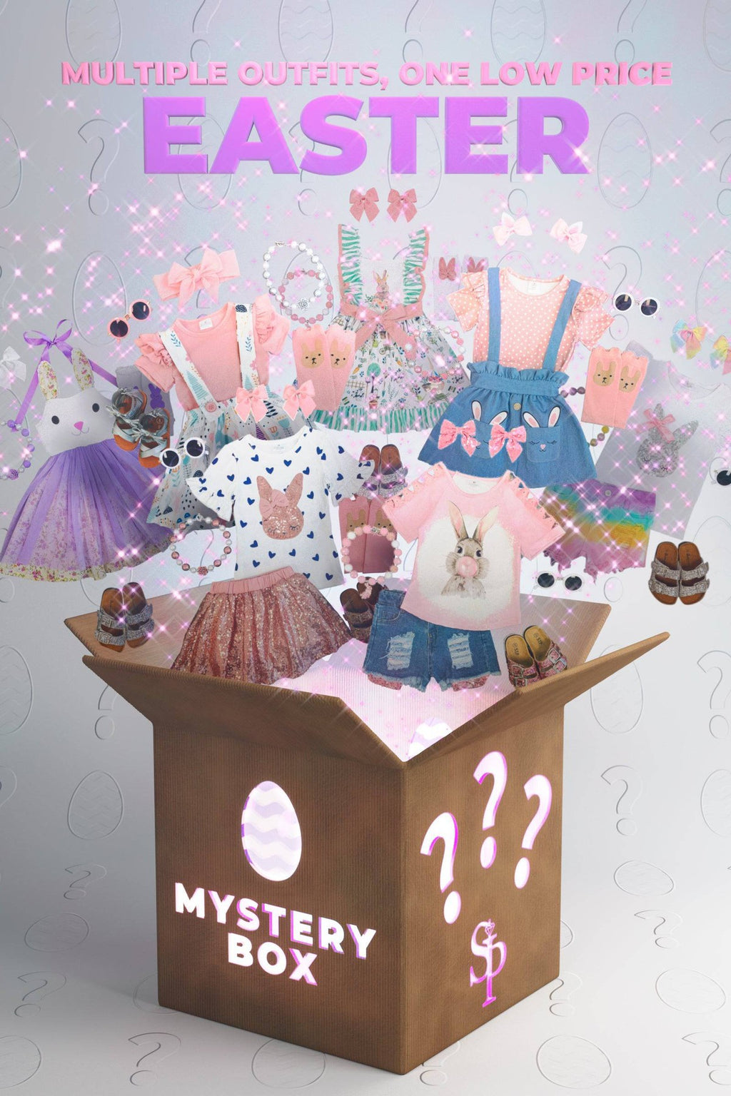 Easter Mystery Boxes - MANY SIZES - Sparkle in Pink