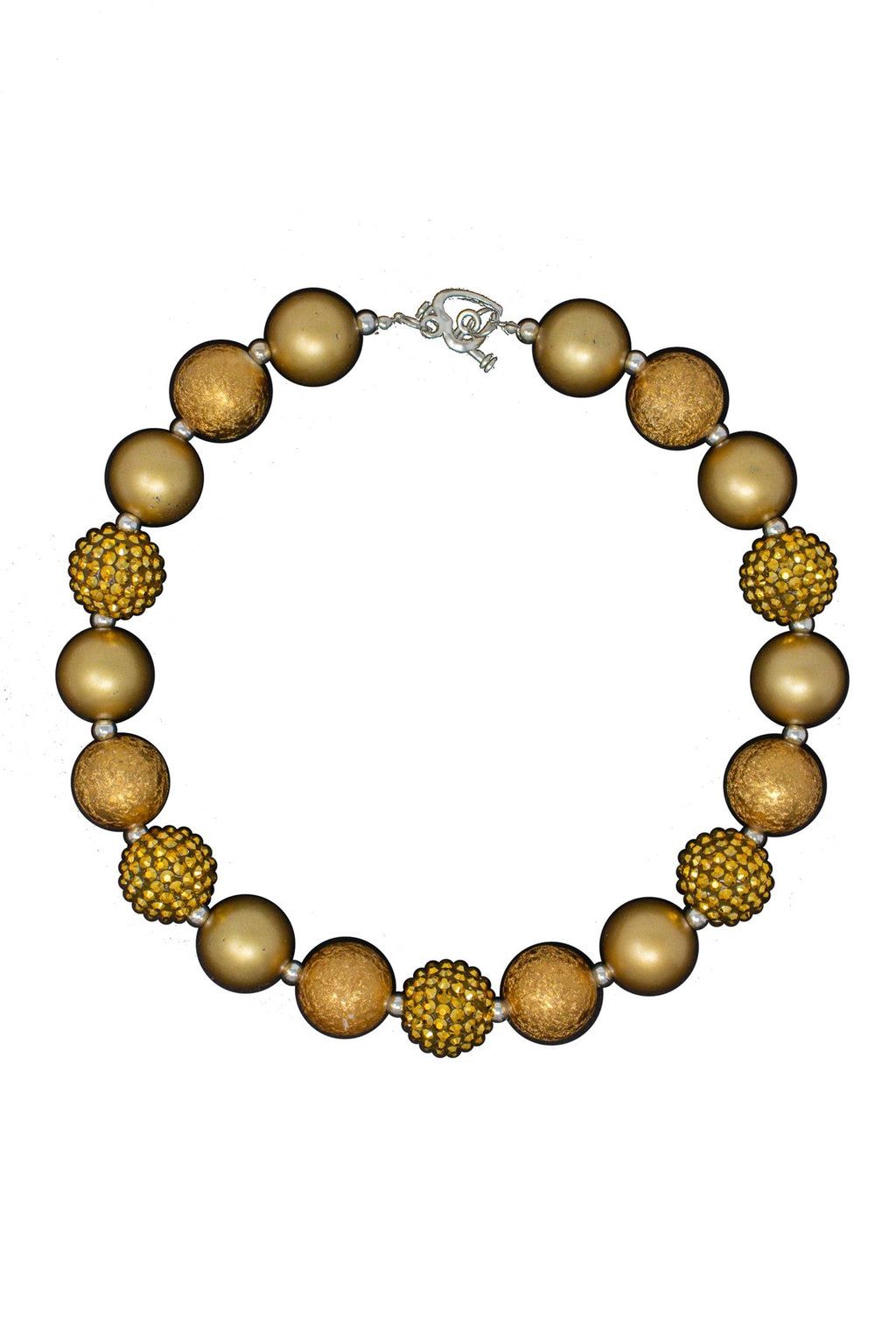 Extra Gold Bubblegum Necklace - Sparkle in Pink