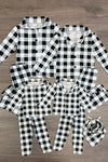 Family & Pet Buffalo Plaid Pajama Set - White - Sparkle in Pink