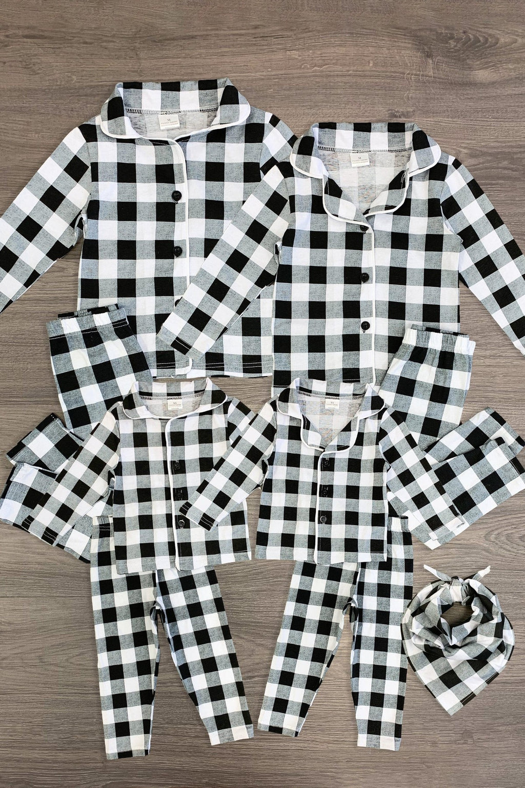 Family & Pet Buffalo Plaid Pajama Set - White - Sparkle in Pink
