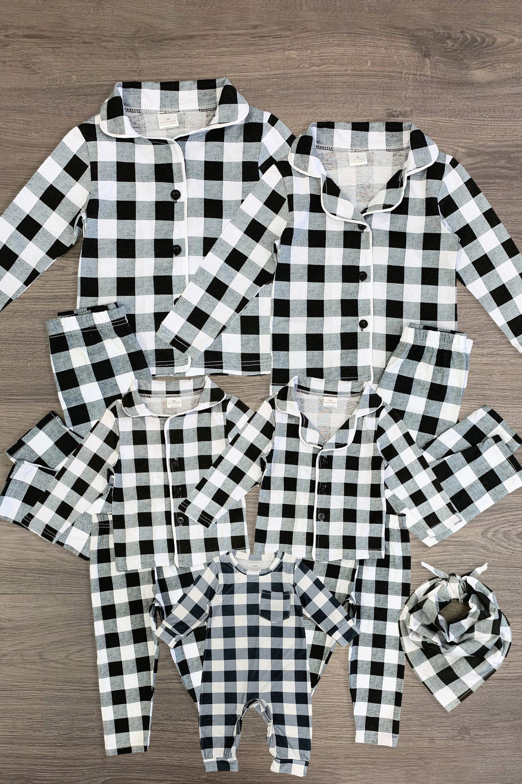 Family & Pet Buffalo Plaid Pajama Set - White - Sparkle in Pink