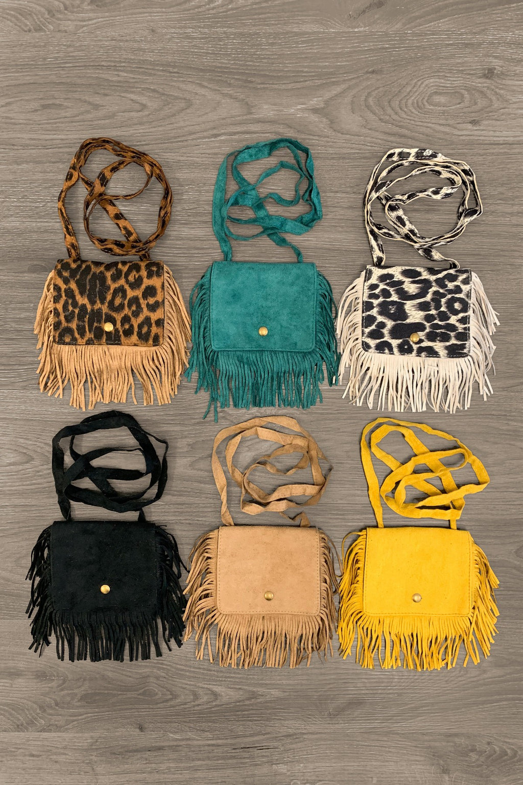 Faux Suede Fringe Purse - Many Colors! - Sparkle in Pink