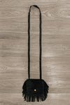 Faux Suede Fringe Purse - Many Colors! - Sparkle in Pink
