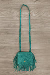 Faux Suede Fringe Purse - Many Colors! - Sparkle in Pink