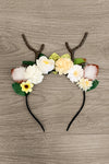 Deer Floral Antler Headband - Sparkle in Pink