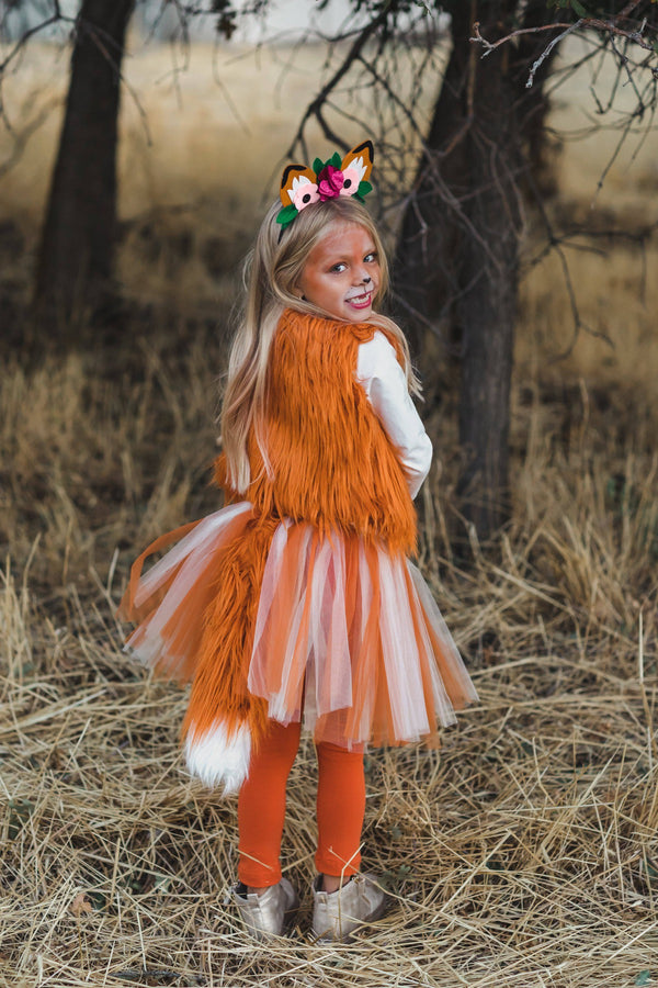 Fuzzy Fox Costume - 4 Piece Set - Sparkle in Pink