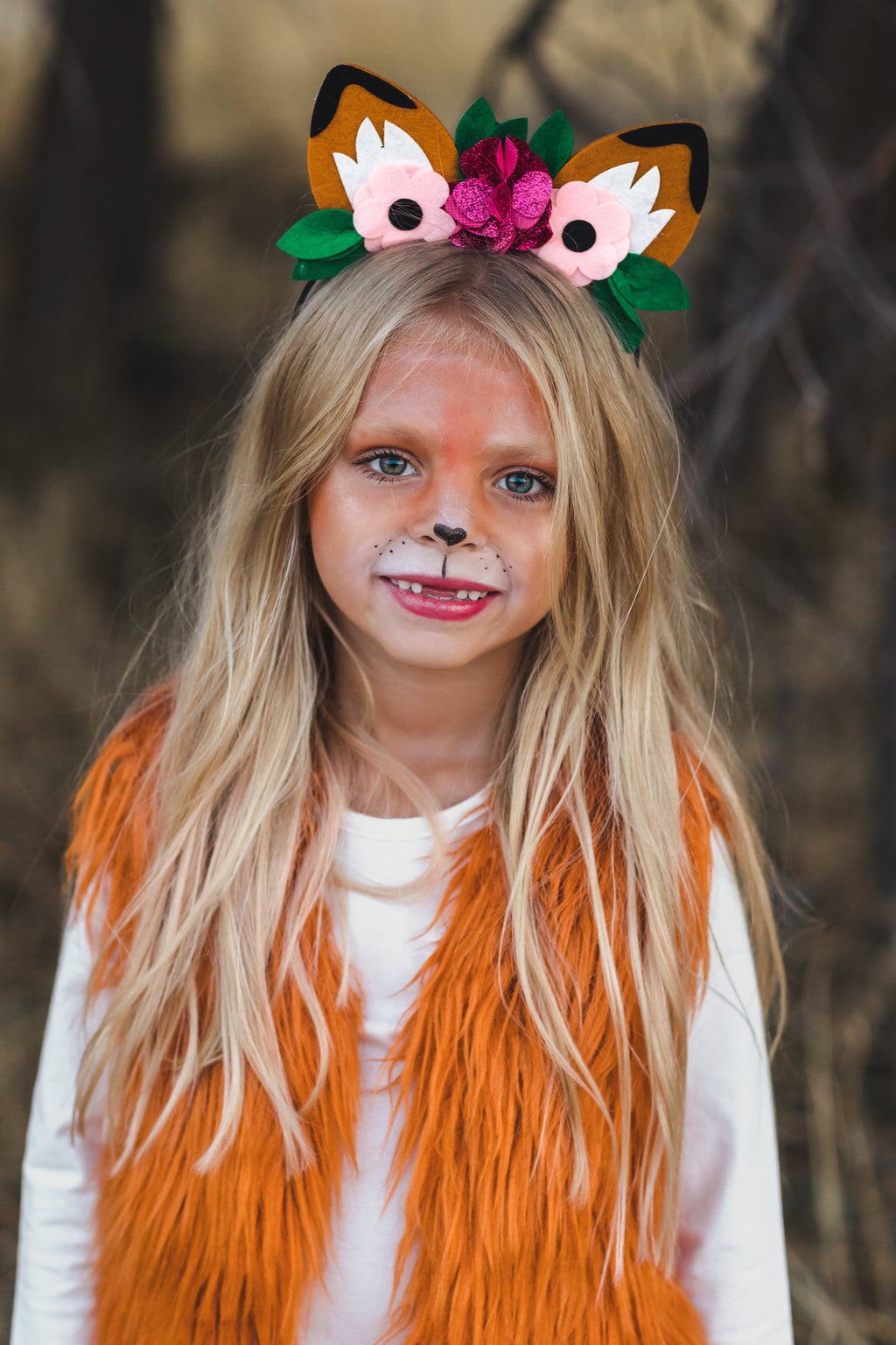 Fuzzy Fox Costume - 4 Piece Set - Sparkle in Pink