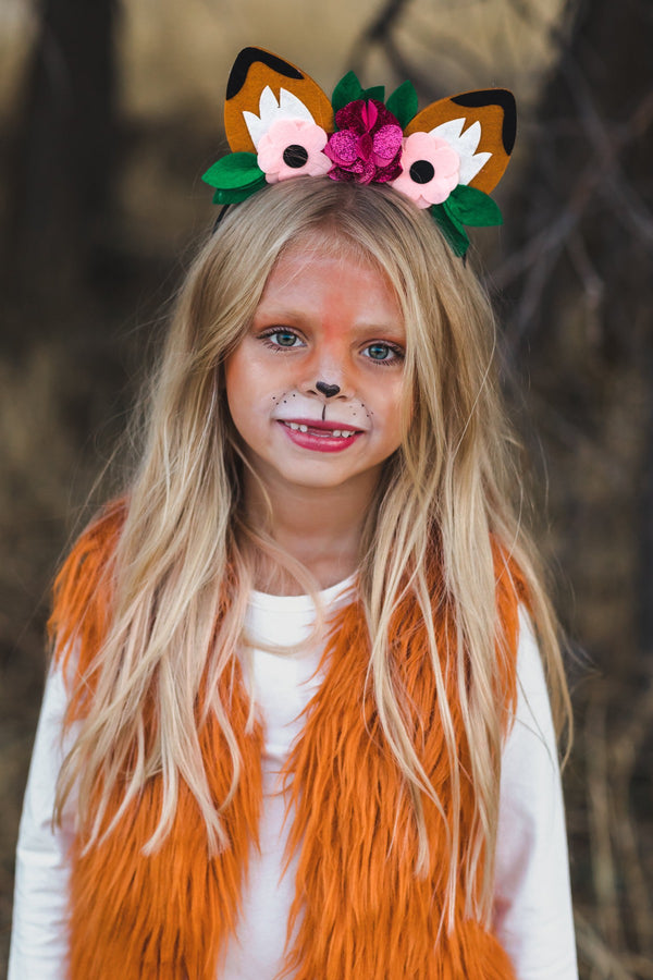 Fuzzy Fox Costume - 4 Piece Set - Sparkle in Pink