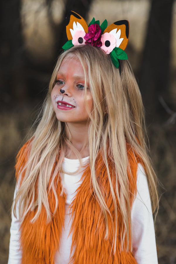 Fuzzy Fox Costume - 4 Piece Set - Sparkle in Pink