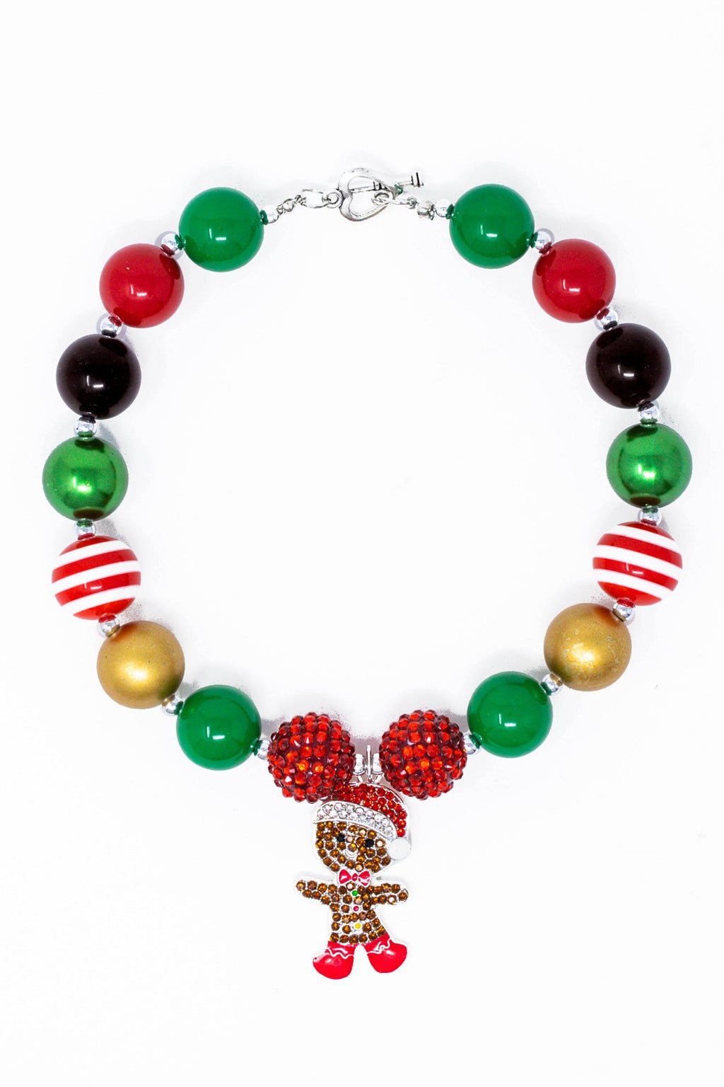 Gingerbread Man Bubblegum Necklace - Sparkle in Pink