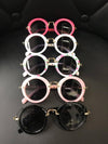 Girls Round Eye Sunnies - Many Colors! - Sparkle in Pink