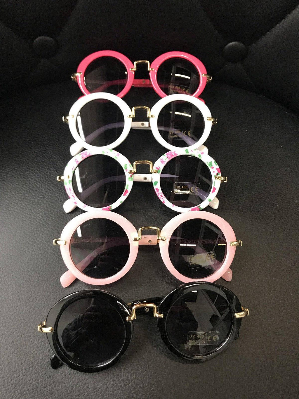 Girls Round Eye Sunnies - Many Colors! - Sparkle in Pink