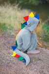 Gray Dinosaur Costume - Sparkle in Pink
