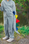 Gray Dinosaur Costume - Sparkle in Pink