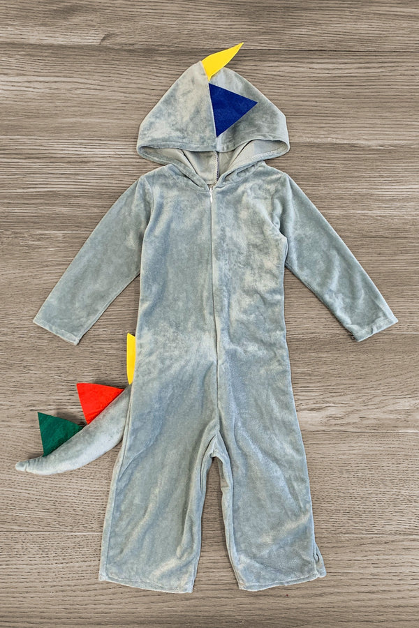 Gray Dinosaur Costume - Sparkle in Pink
