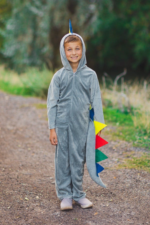 Gray Dinosaur Costume - Sparkle in Pink
