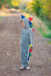 Gray Dinosaur Costume - Sparkle in Pink