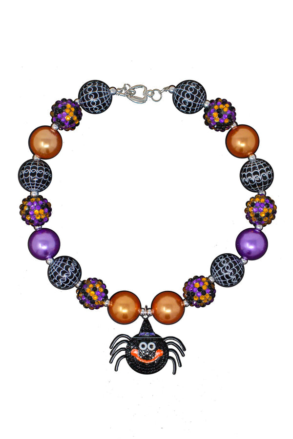 Happy Spider Bubblegum Necklace - Sparkle in Pink