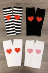 Heart Knee High Socks - Sparkle in Pink