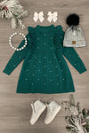 Holiday Pearl Sweater Dress - MANY COLORS! - Sparkle in Pink