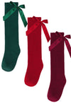 Knee High Bow Socks - Many Colors! - Sparkle in Pink