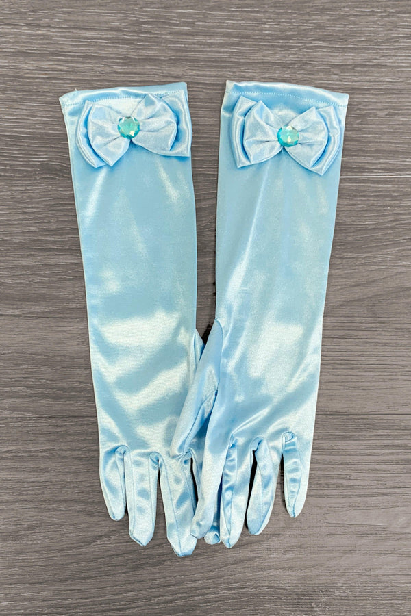 Light Blue Princess Gloves - Sparkle in Pink