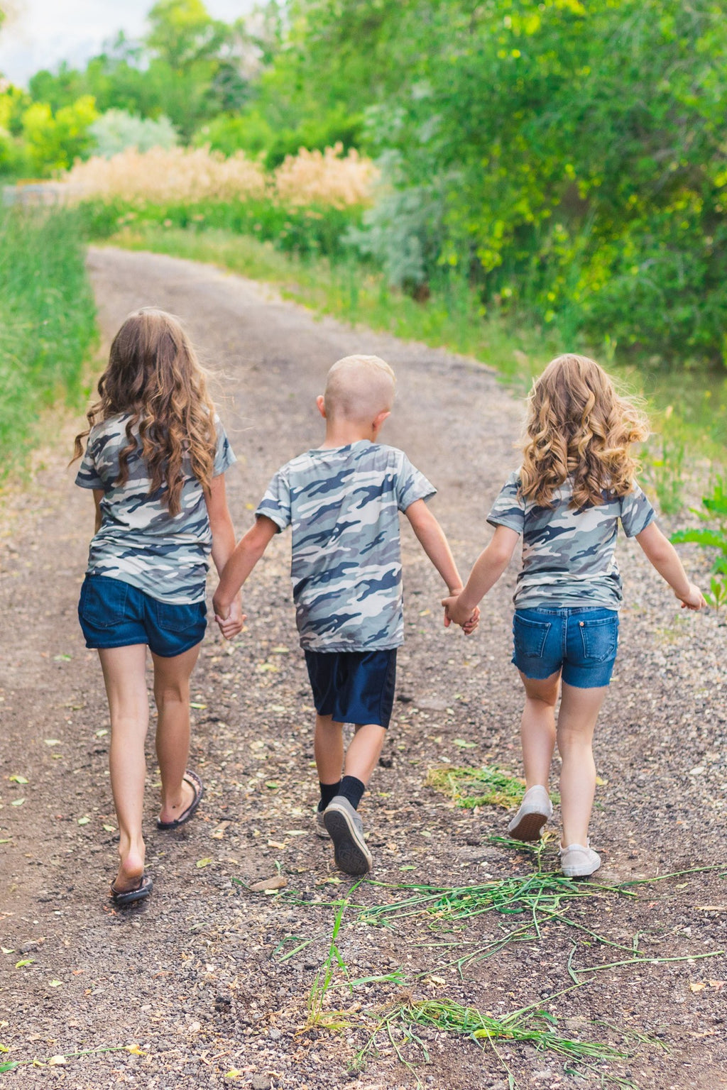 Matching Family & Pet Tops- Camo/Flag Pocket - Sparkle in Pink