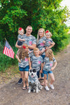 Matching Family & Pet Tops- Camo/Flag Pocket - Sparkle in Pink