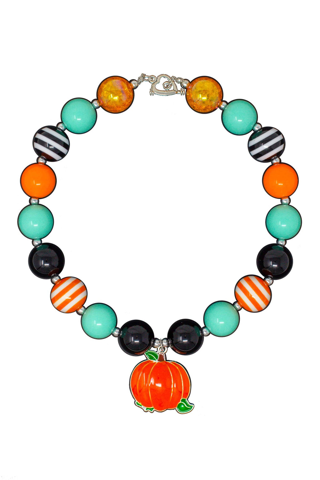 Mint Pumpkin Bubblegum Necklace - Sparkle in Pink