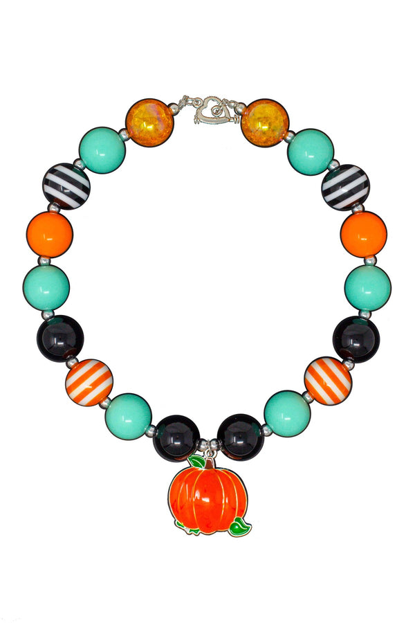 Mint Pumpkin Bubblegum Necklace - Sparkle in Pink