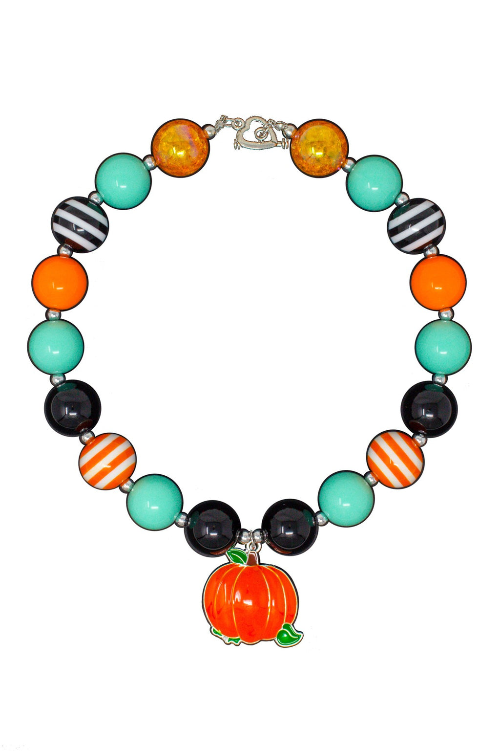 Mint Pumpkin Bubblegum Necklace - Sparkle in Pink