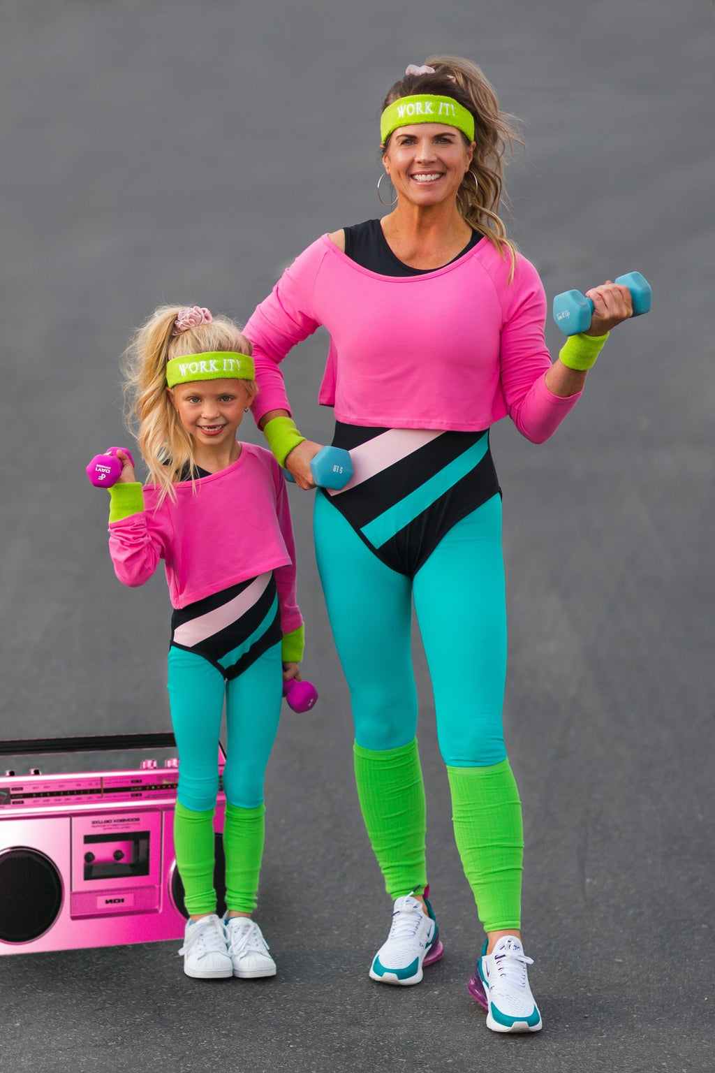 Mom & Me - '80s Workout Costume - COMPLETE SET! - Sparkle in Pink