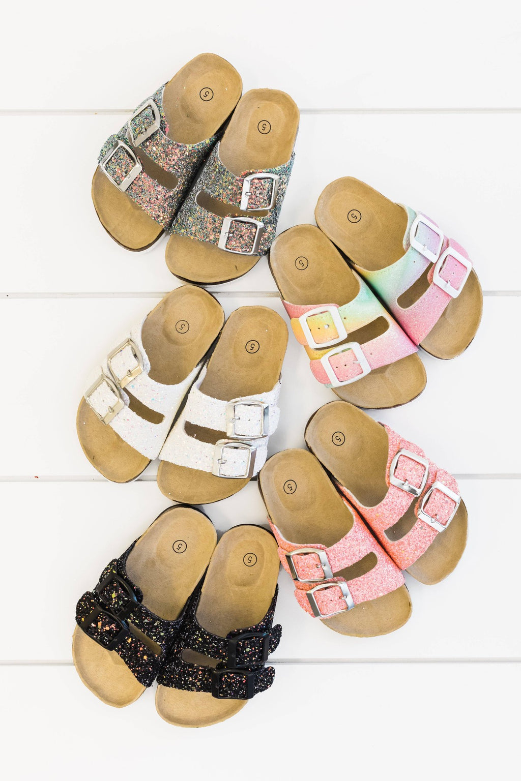 Mom & Me - Birkley Glitter Sandals - Many Colors! - Sparkle in Pink