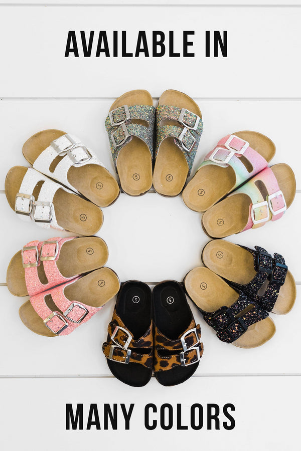 Mom & Me - Birkley Glitter Sandals - Many Colors! - Sparkle in Pink