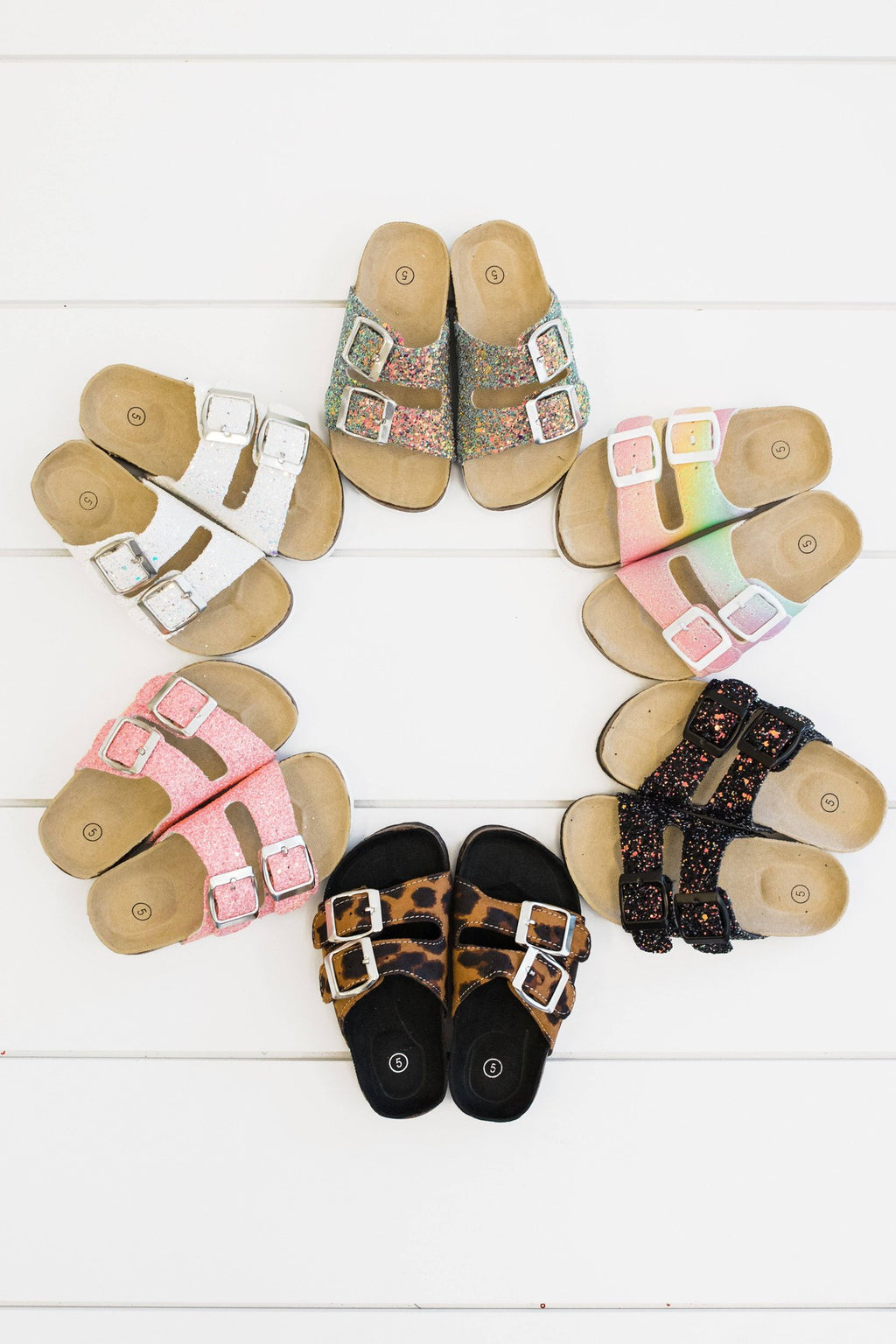 Mom & Me - Birkley Glitter Sandals - Many Colors! - Sparkle in Pink