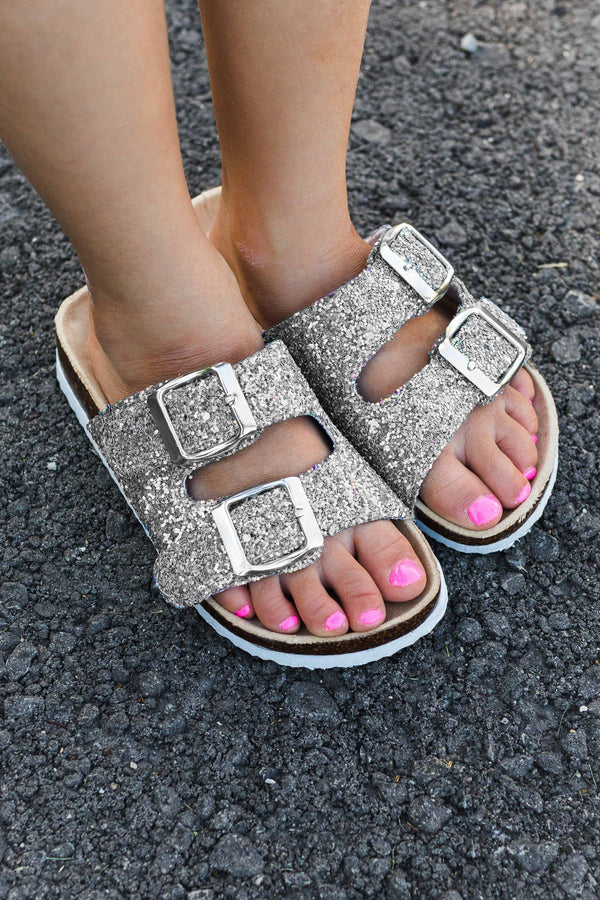 Mom & Me - Birkley Glitter Sandals - Many Colors! - Sparkle in Pink
