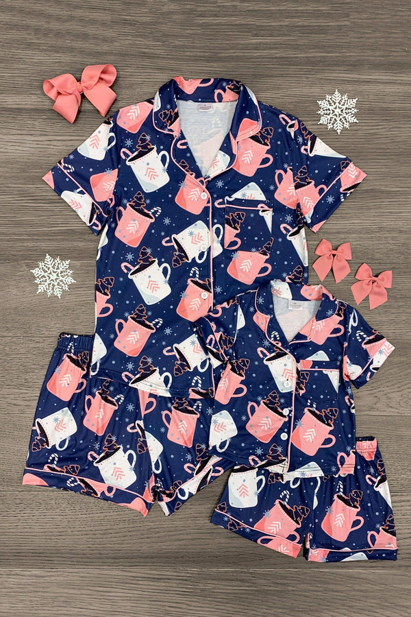 Mom & Me - Hot Chocolate Pajamas - Sparkle in Pink