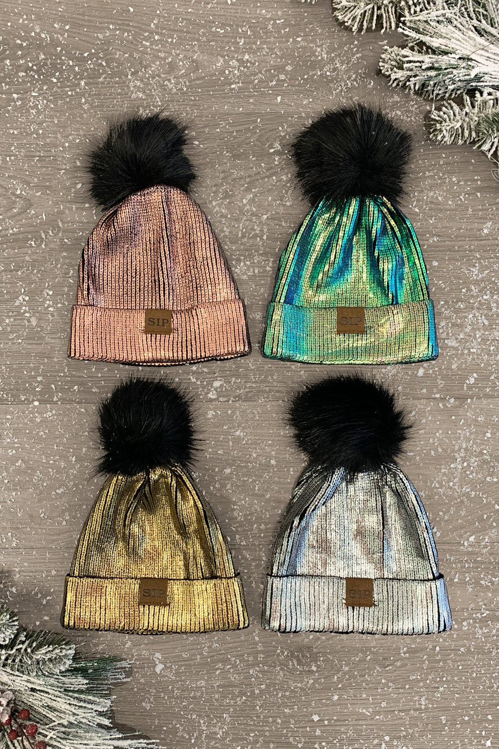 Mom & Me - Metallic Sparkle In Pink Beanies - Many Colors! - Sparkle in Pink