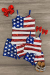Mom & Me - Patriotic Sequins Tank Short Set - Sparkle in Pink