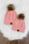 Mom & Me - SIP Colored Beanies - Sparkle in Pink