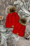 Mom & Me - SIP Colored Beanies - Sparkle in Pink