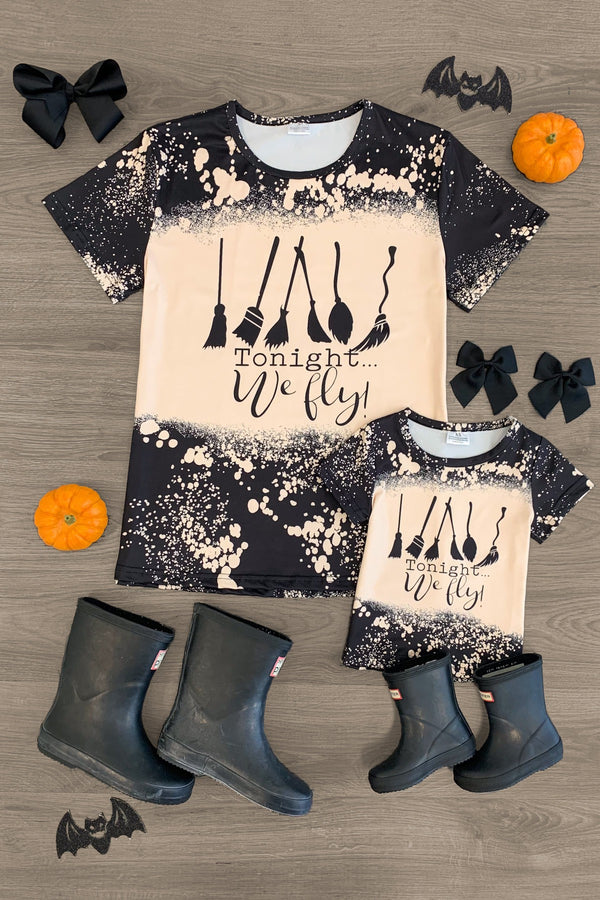 Mom & Me - "Tonight We Fly" Paint Splatter Top - Sparkle in Pink