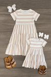 Mom & Me - Tiered Stripe Dress - Many Colors! - Sparkle in Pink