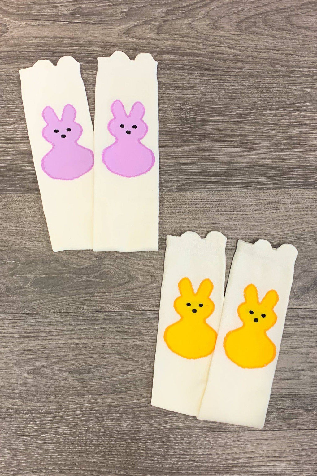 Peep Bunny Socks - Many Colors! - Sparkle in Pink