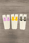 Peep Bunny Socks - Many Colors! - Sparkle in Pink