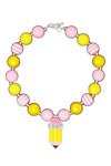 Pencil Bubblegum Necklace - Sparkle in Pink