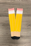 Pencil Knee High Socks - Sparkle in Pink