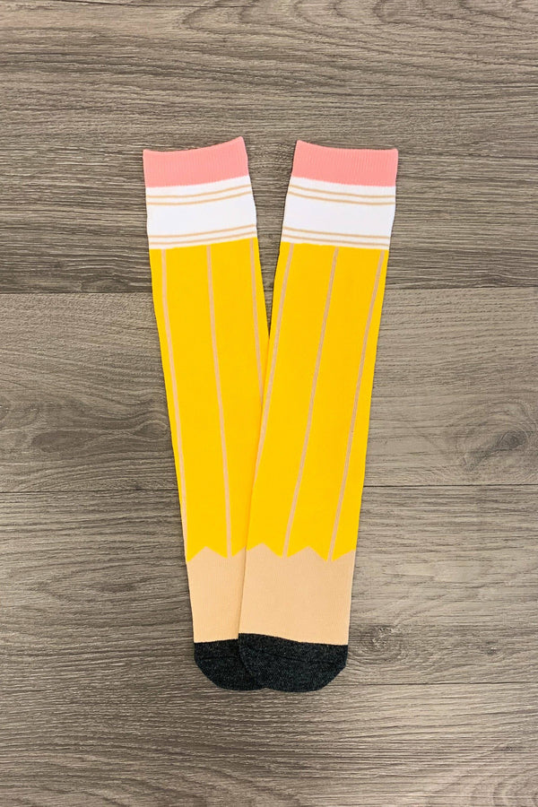 Pencil Knee High Socks - Sparkle in Pink