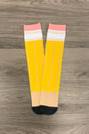 Pencil Knee High Socks - Sparkle in Pink